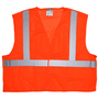 MCR Safety® X-Large Hi-Viz Orange CL2MOP Polyester Mesh Vest