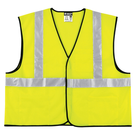 MCR Safety® X-Large Hi-Viz Green VCL2SL Polyester Mesh Vest