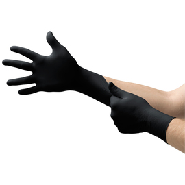 Ansell Large Black Microflex® MidKnight™ 5.5 mil Nitrile Disposable Gloves