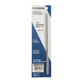 RADNOR™ 1/8" X 7" 1.5% Lanthanated Tungsten Electrode Ground (2 Per Package)