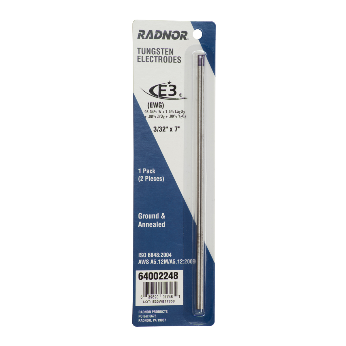 Radnor 1/16 X 3 Zirconiated Tungsten Electrode Ground 10 Per Package 2 Pack 