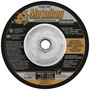 FlexOVit® 6" X 1/4" X 5/8" - 11 Metalhog® 24 Grit Premium Blend Grain Type 27 Spin-On Depressed Center Grinding Wheel