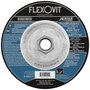Flexovit® 7" X 1/8" X 5/8" - 11 HIGH PERFORMANCE™ 24 - 30 Grit Aluminum Oxide Grain Reinforced Type 27 Spin-On Depressed Center Combination Wheel