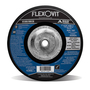 Flexovit® 7" X 1/4" X 5/8" - 11 HIGH PERFORMANCE™ 24 - 30 Grit Aluminum Oxide Grain Reinforced Type 28 Spin-On Depressed Center Grinding Wheel