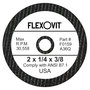 FlexOVit® 2" X 1/4" X 3/8" HIGH PERFORMANCE™ 36 Grit Aluminum Oxide Grain Type 1 Grinding Wheel