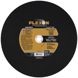 Flexovit® 14" X 1/8" X 1" FLEXON® RAILTRACK 30 Grit Zirconia Alumina Grain Reinforced Type 1 Cut Off Wheel