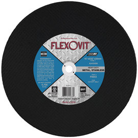 Flexovit® 16" X 5/32" X 20 mm HIGH PERFORMANCE™ 24 - 30 Grit Aluminum Oxide Grain Reinforced Type 1 Cut Off Wheel