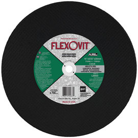 Flexovit® 16" X 5/32" X 20 mm HIGH PERFORMANCE™ 30 Grit Silicon Carbide Grain Reinforced Type 1 Cut Off Wheel