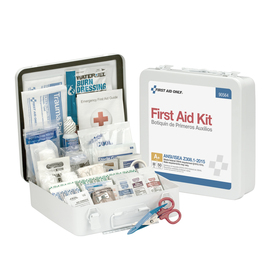 First Aid Only® White Metal Portable/Wall Mount 50 Person First Aid Kit