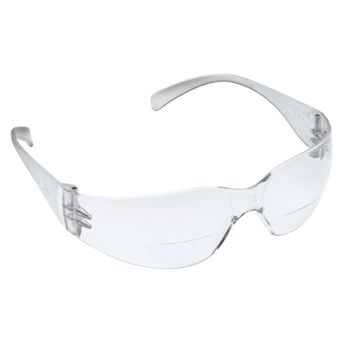 BX Safety Eyewear Silver/Black Frame +2.0 Diopter Polycarbon Anti-Fog Lenses 