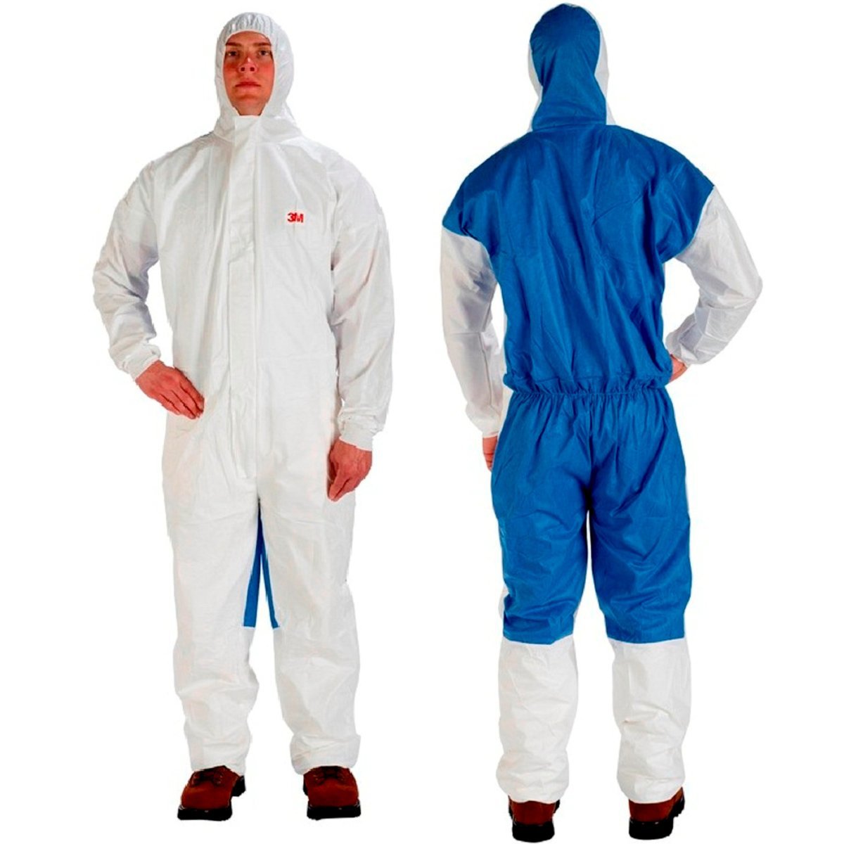 Ankles & Waist 100 Disposable Coveralls w/ Hood Elastic Cuffs White 3X-Large