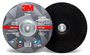 3M™ Silver Depressed Center Grinding Wheel, 87449, T27 Quick Change, 9 in x 1/4 in x 5/8-11