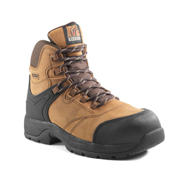 Kodiak® Size 7 Brown Journey Leather Composite Toe Hikers Boots With EVA Midsole And Slip And Oil Resistant Outsole