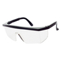 RADNOR™ Retro Black Safety Glasses With Clear Polycarbonate Anti-Scratch Lens And Integrated Sideshields