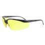 RADNOR™ Motion Black Safety Glasses With Amber Anti-Scratch Lens