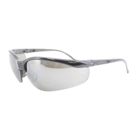 RADNOR™ Motion Black Safety Glasses With Gray Mirror/Anti-Scratch Lens