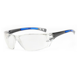 RADNOR™ Cobalt Classic Clear Safety Glasses With Gray Indoor/ Outdoor/Anti-Scratch Lens
