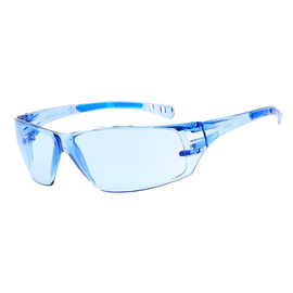 RADNOR™ Cobalt Classic Blue Frameless Safety Glasses With Blue Polycarbonate Anti-Scratch Lens And Flexible Cushioned Temples