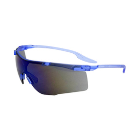 RADNOR™ Saffire™ Blue Safety Glasses With Blue Mirror/Anti-Scratch Lens