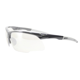 RADNOR™ QuartzSight™ Black Safety Glasses With Clear Anti-Scratch/Indoor/Outdoor Lens