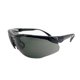 RADNOR™ Elite Plus Black Safety Glasses With Gray Anti-Scratch Lens