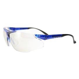 RADNOR™ Elite Blue Safety Glasses With Clear Anti-Scratch/Indoor/Outdoor Lens