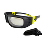 RADNOR™ Panzer™ Black Safety Glasses With Clear Anti-Fog/Indoor/Outdoor Lens