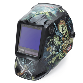 Lincoln Electric® VIKING® 3350 Black/Green Welding Helmet With Variable Shades 5 - 13 Auto Darkening Lens, 4C® Lens Technology And Zombie® Graphic