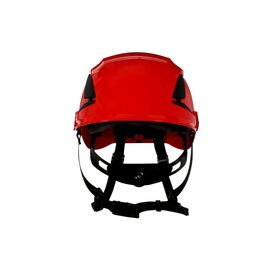3M™ Red SecureFit™ X5005-ANSI ABS Brimless Climbing Helmet With 6 Point Ratchet Suspension