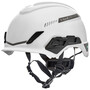 MSA White V-Gard® H1 HDPE Cap Style Climbing Helmet With Ratchet Suspension