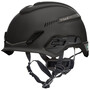 MSA Black V-Gard® H1 Safety Helmet HDPE Cap Style Climbing Helmet With Ratchet Suspension