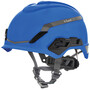 MSA Blue V-Gard® H1 HDPE Cap Style Climbing Helmet With Ratchet Suspension