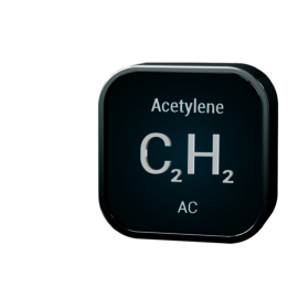 Industrial Grade Acetylene, Size B Acetylene Cylinder, CGA 520