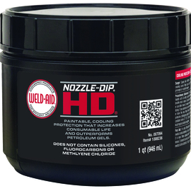 Weld-Aid 32 Ounce Jar Colorless to Amber Nozzle-Dip HD® Water Based Gel Anti-Spatter
