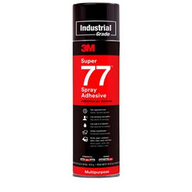 3M™ Super 77™ Classic Spray Adhesive, Clear, 24 fl oz Can (Net Wt 16.5 oz), NOT FOR SALE IN CA AND OTHER STATES