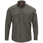 Bulwark® Medium Regular Gray TenCate Evolv™ Flame Resistant Long Sleeve Shirt With Button Front Closure