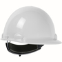 Protective Industrial Products White Dynamic Dom™ HDPE Cap Style Non-Vented Hard Hats With 4 Point Nylon Webbing Cradle Wheel Ratchet Suspension