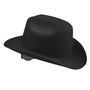 SureWerx™ Black Jackson Safety® Western Outlaw® HDPE Western Style Hard Hat With Ratchet/4 Point Ratchet Suspension