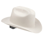 SureWerx™ White Jackson Safety® Western Outlaw® HDPE Western Style Hard Hat With Ratchet/4 Point Ratchet Suspension
