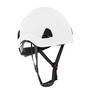 SureWerx™ White Jackson Safety® CH-300 HDPE Non-Vented Climbing Helmet With Ratchet/6 Point Easy Dial Ratchet Suspension