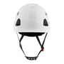 SureWerx™ White Jackson Safety® CH-400V HDPE Vented Climbing Helmet With Ratchet/6 Point Easy Dial Ratchet Suspension