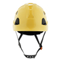 SureWerx™ Yellow Jackson Safety® CH-400V HDPE Vented Climbing Helmet With Ratchet/6 Point Easy Dial Ratchet Suspension