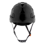 SureWerx™ Black Jackson Safety® CH-400V HDPE Vented Climbing Helmet With Ratchet/6 Point Easy Dial Ratchet Suspension