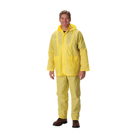 Protective Industrial Products Medium Yellow Base25™ .25mm PVC/Nylon Rain Suit