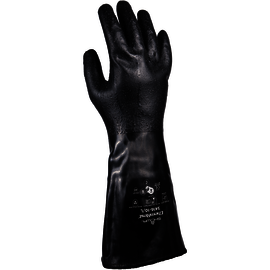 SHOWA® Size 11 Black 15 Gauge Seamless Knit Lined Neoprene Chemical Resistant Gloves