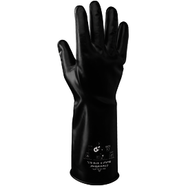 SHOWA® Size 7 Black 14 mil Butyl Chemical Resistant Gloves