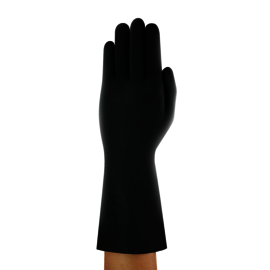 Ansell Size 8 Black AlphaTec® Flock Lined Unsupported Neoprene Chemical Resistant Gloves