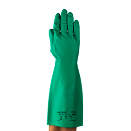 Ansell Size 9 Green AlphaTec® Solvex® Unsupported Nitrile Chemical Resistant Gloves