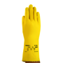 Ansell Size 9 Yellow AlphaTec® Flock Lined Unsupported Natural Rubber Latex Chemical Resistant Gloves