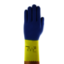 Ansell Size 10 Blue And Yellow AlphaTec® Flock Lined Unsupported Natural Rubber Latex And Neoprene Blend Chemical Resistant Gloves